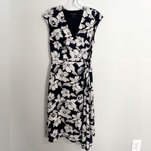 Banana Republic Wrap Dress | Navy Floral